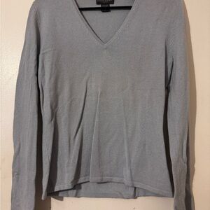 Banana Republic Cashmere V-Neck Sweater - Light Blue